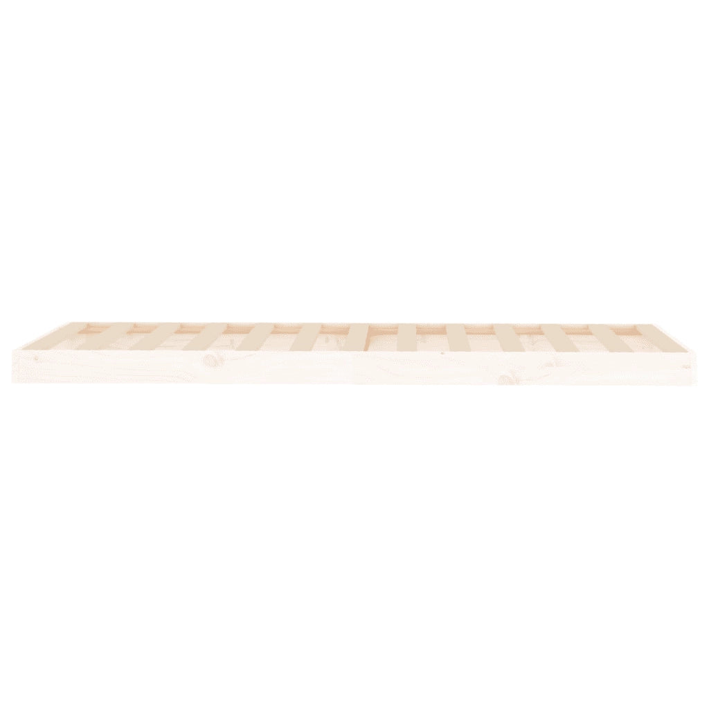 Letto singolo | Letto per adulti | Giroletto senza Materasso Bianco 75x190 Legno Massello di Pino
