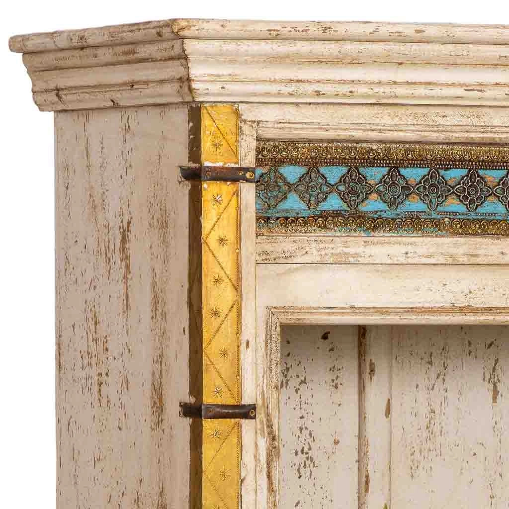 Libreria/scaffale in legno artigianale, 100x40x180h cm, bianco