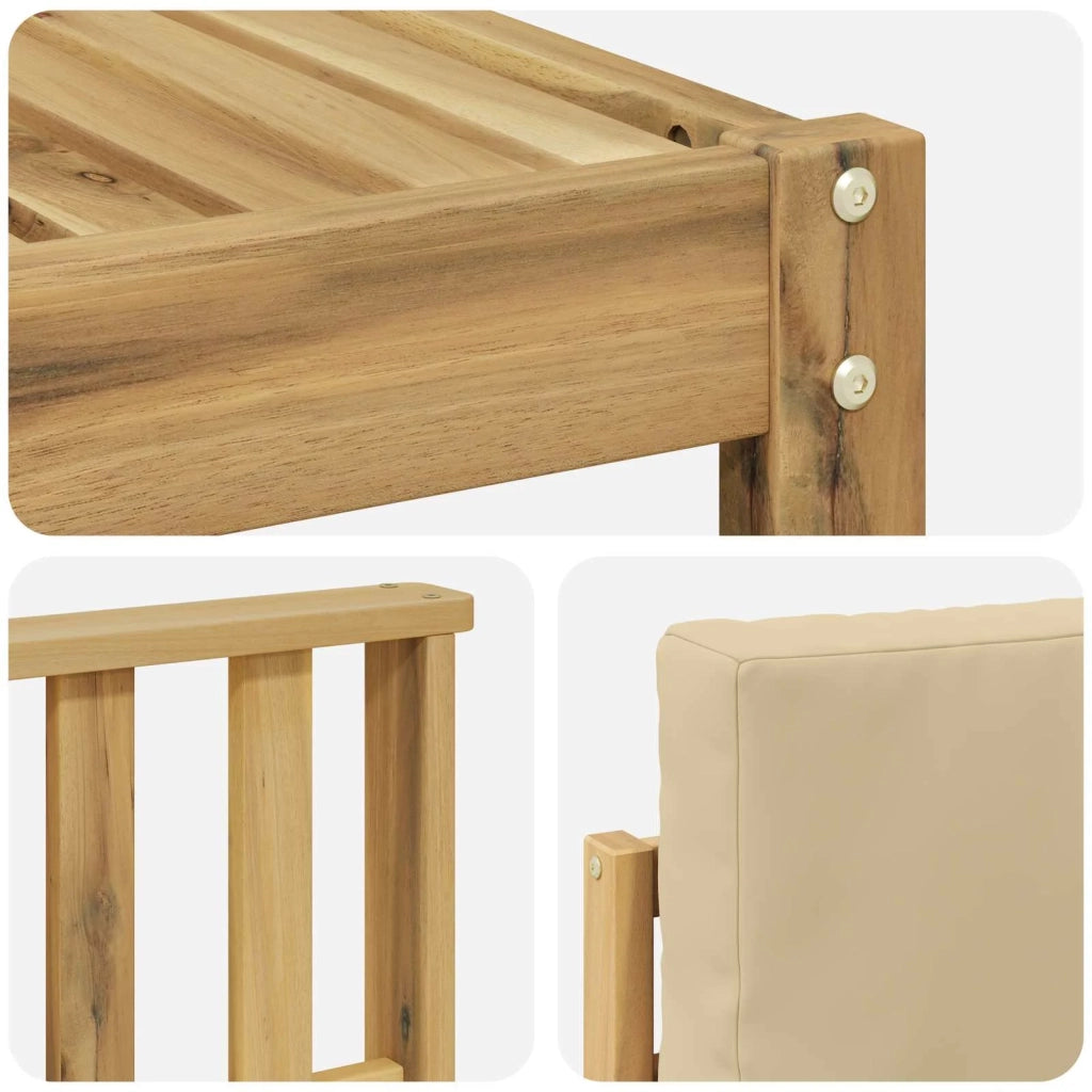 Set di divani da esterno 11 pz Bianco e Beige 3388322