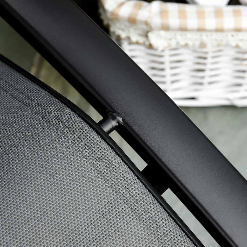 Sdraio da Giardino con Cuscino Rimovibile ¨C zephmum ¨C Alluminio Grigio