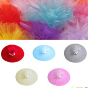 Trade Shop - 50 Veli Tulle Per Bomboniere Tondo Organza Matrimoni Battesimi Lauree Confetti -
