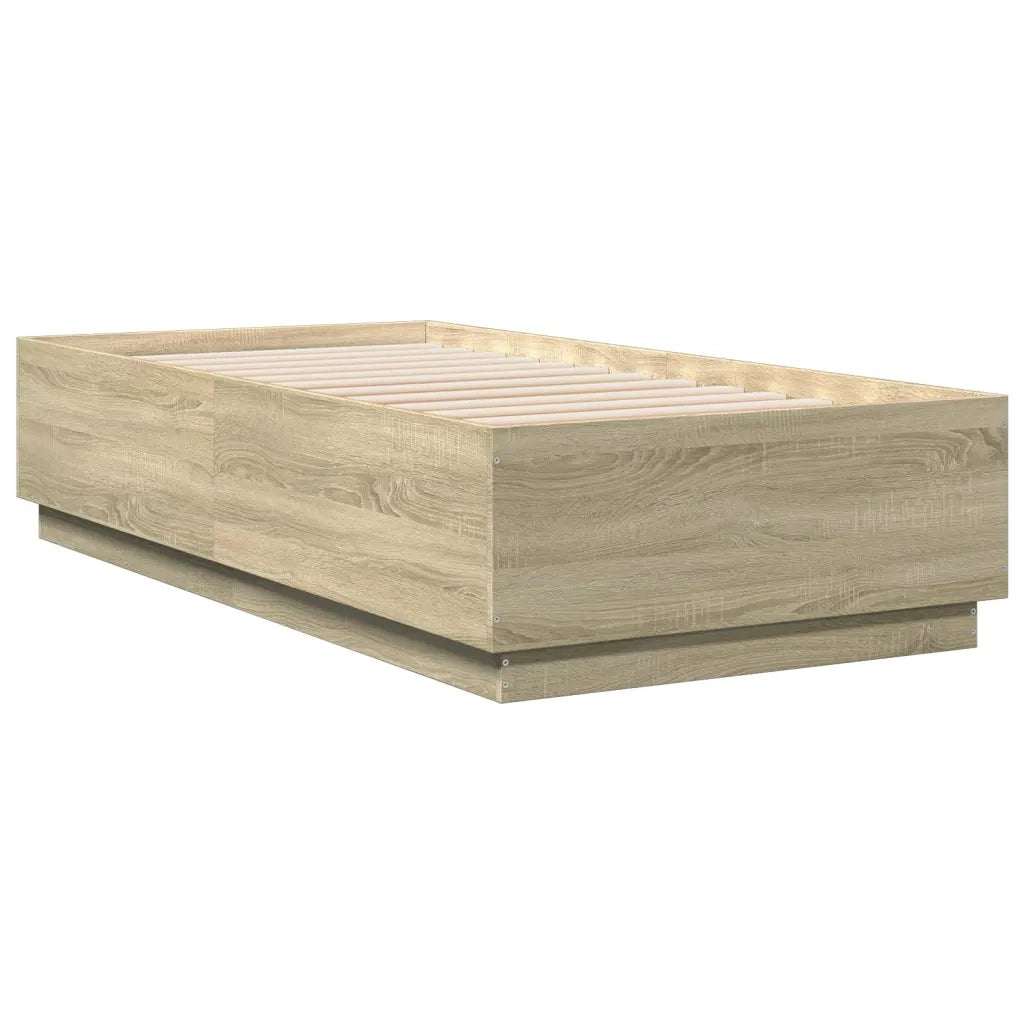 Giroletto-Struttura Letto Rovere Sonoma 90x190 cm in Legno Multistrato 616924