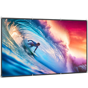 Telo per Proiettore 120" 16:9 HD 4K-8K Pieghevole e Portatile Antipiega e Lavabile Bianco