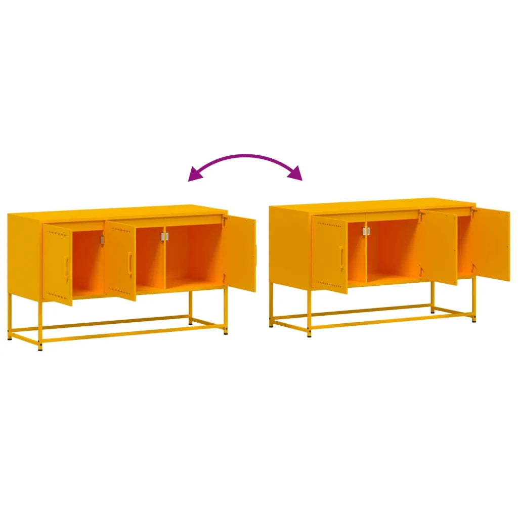 Mobile TV Giallo Senape 100,5x39x60,5 cm in Acciaio