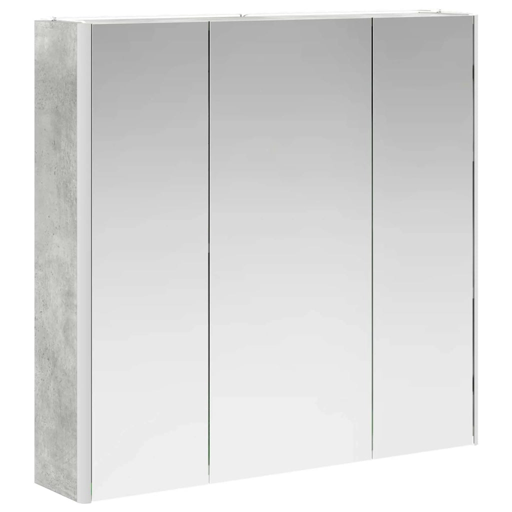 Mobiletto per specchio da bagno con lo scaffale Grigio cemento 889258