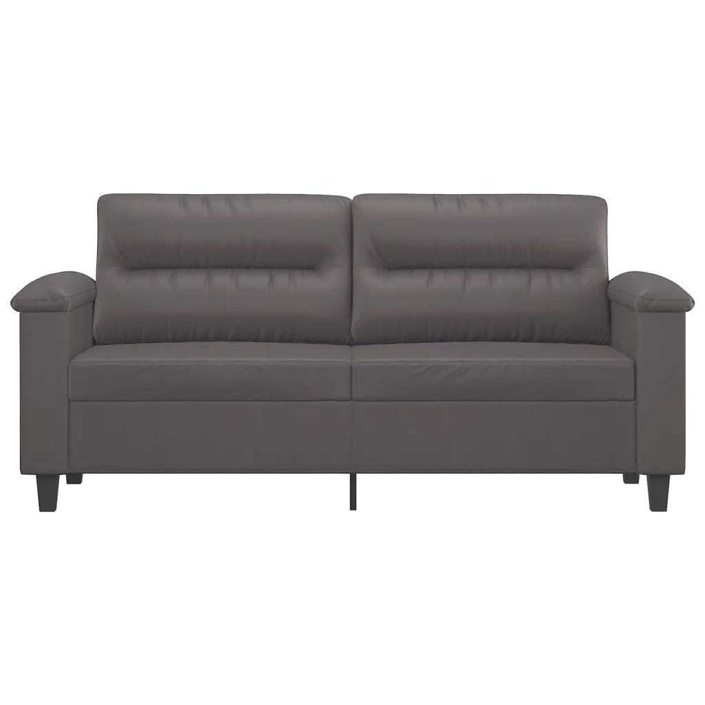 Divano a 2 Posti Grigio 140 cm in Similpelle 359585