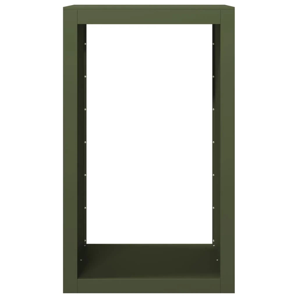 Portalegna 60 x 40 x 100 cm acciaio verde 02_0043721