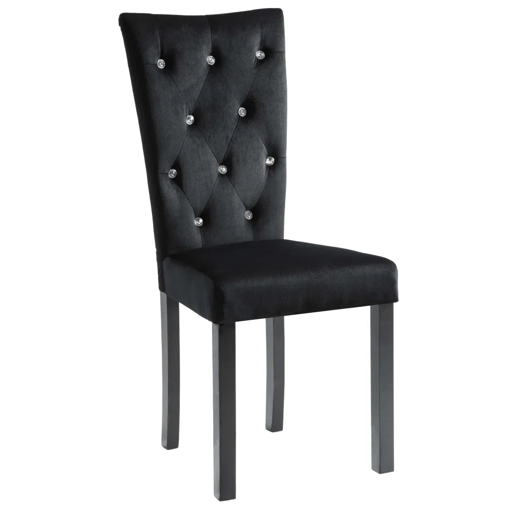 Sedie da Pranzo 4 pz Nere in Velluto cod mxl 20430