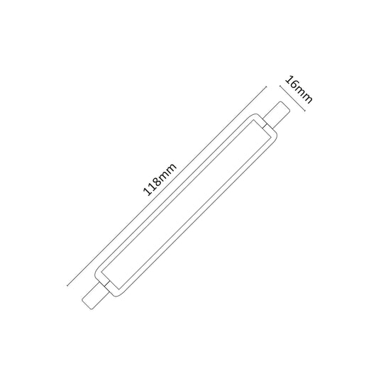 Lampadina a led R7s 118mm 8W 1000lm in vetro ø16mm 4000K