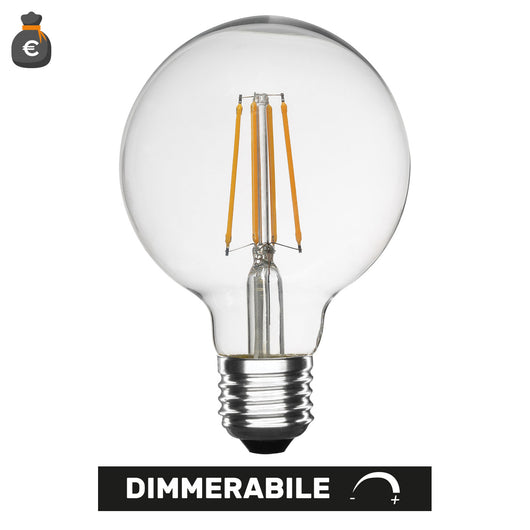 Lampadina a led Globo G125 Dimmerabile 10W 2700K E27