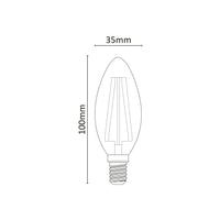 Lampadina a Led Oliva Dimmerabile 6W 4000K E14