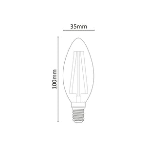 Lampadina a Led Oliva Dimmerabile 6W 4000K E14