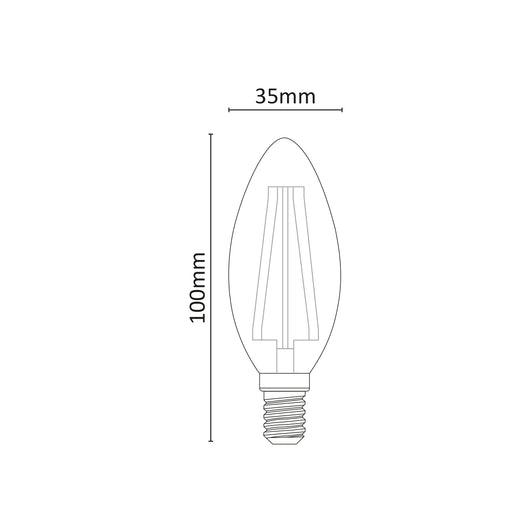 Lampadina a Led Oliva Dimmerabile 6W 4000K E14