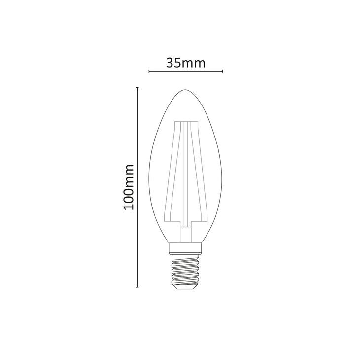 Lampadina a Led Oliva Dimmerabile 6W 4000K E14