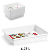 1 Pezzo Vaschetta Frigo Multiuso 34,5 x 26 x 6,5 cm 4,3 Litri