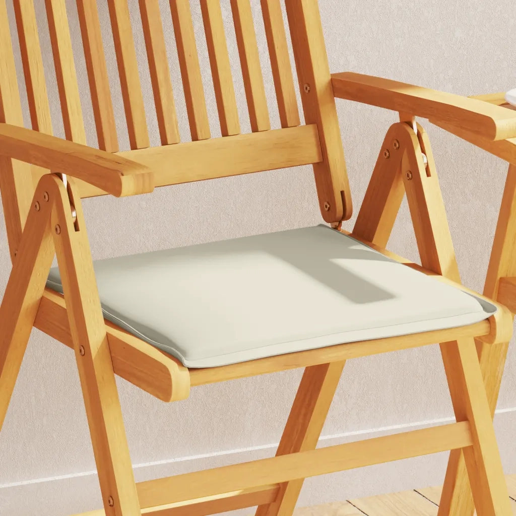 vidaXL Imbottitura per Seduta Giardino 4pz Crema 45x45x2 cm Quadrata