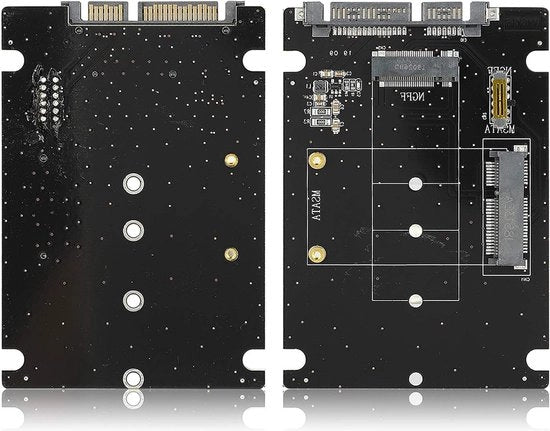 Convertitore/adapter 2 in 1 M.2 NGFF e mSATA SSD a SATA 3.0 disco rigido - compatibilità con SSD mSATA/M.2 NGFF - disco rigido a stato solido per desktop.