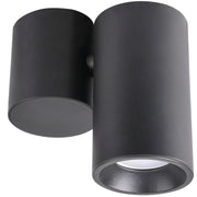 Spot plafoniera orientabile GU10 tonda nera Polux Hobro