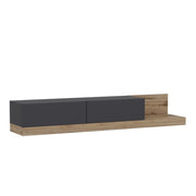 Mobile TV in legno "Majör" - 180 x 37 x 30 cm - Grigio antracite