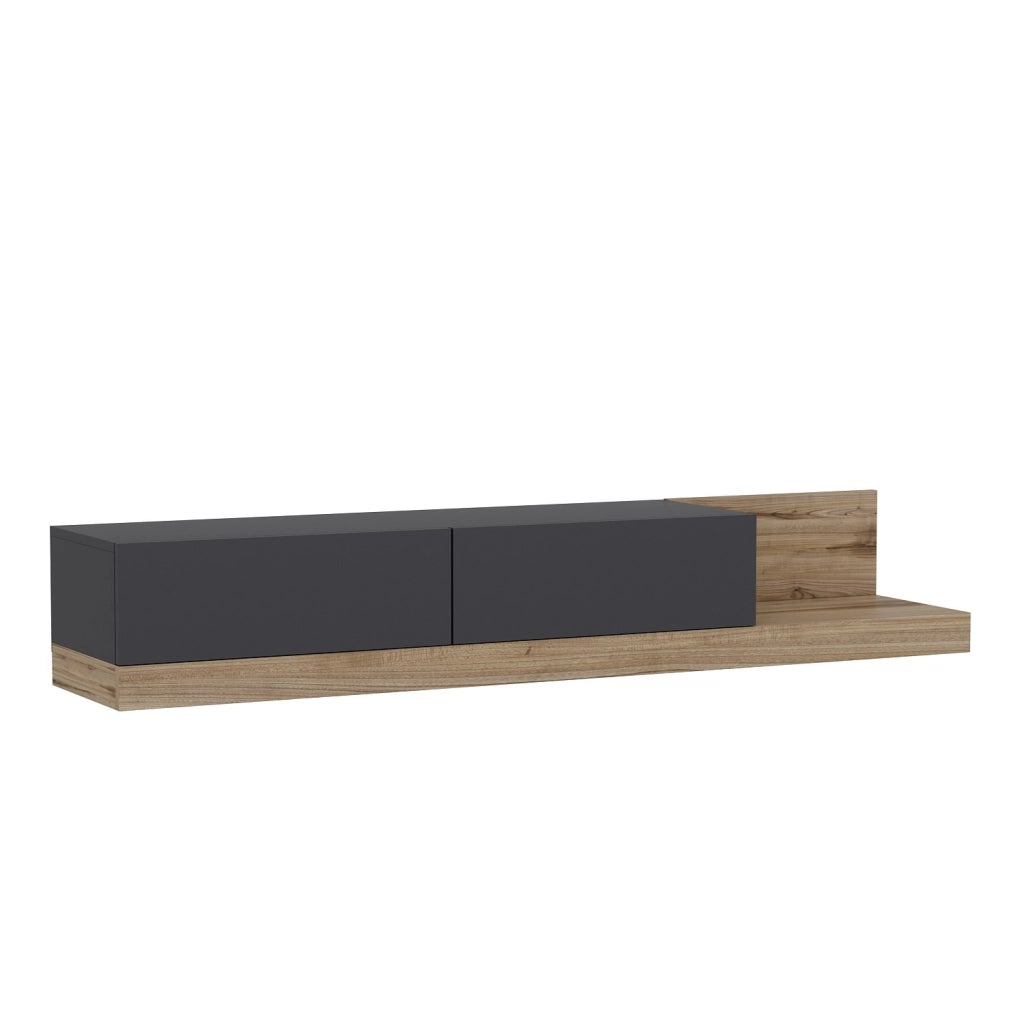 Mobile TV in legno "Majör" - 180 x 37 x 30 cm - Grigio antracite