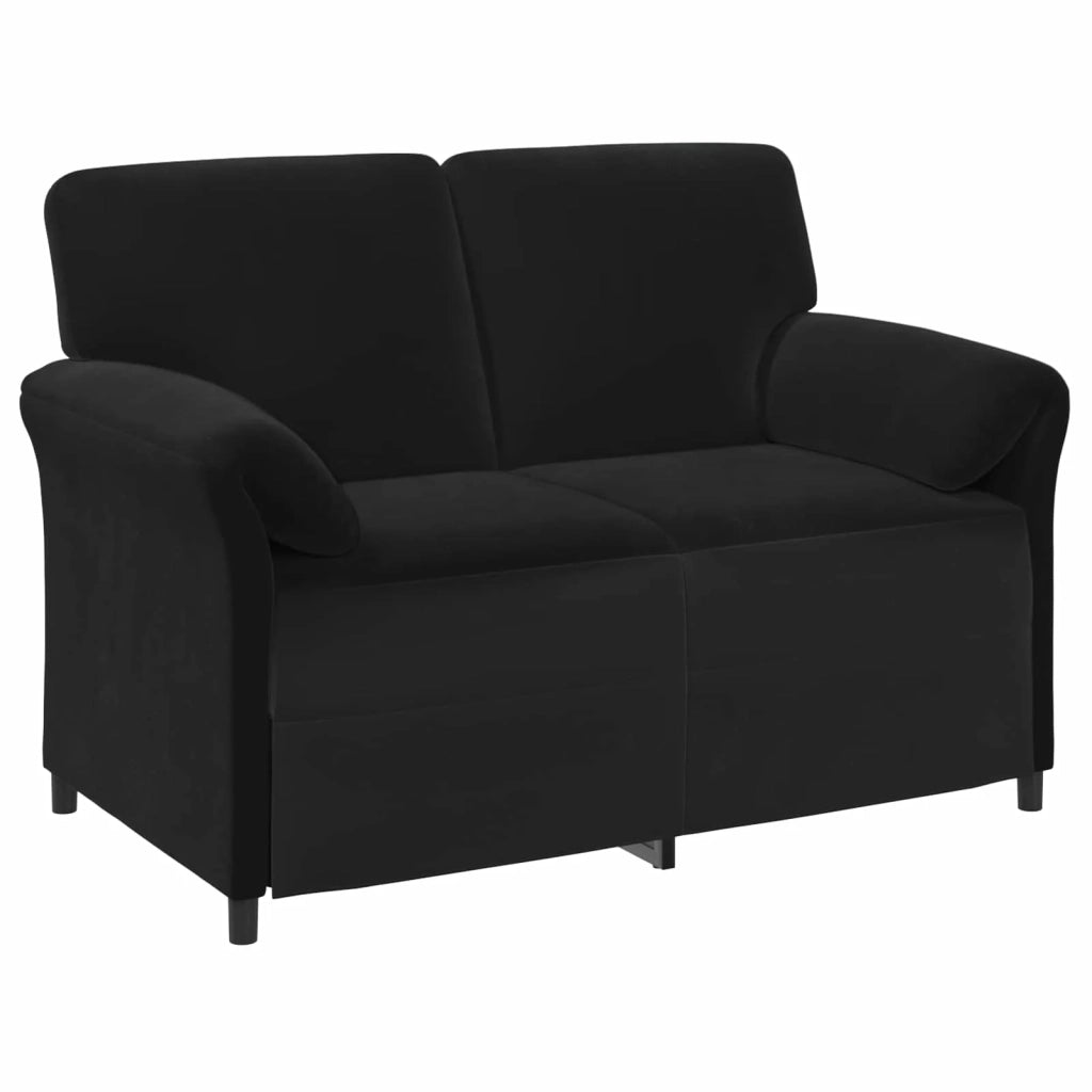 Divano a 2 Posti Nero 138 x 83 x 95 cm Velluto 42033945