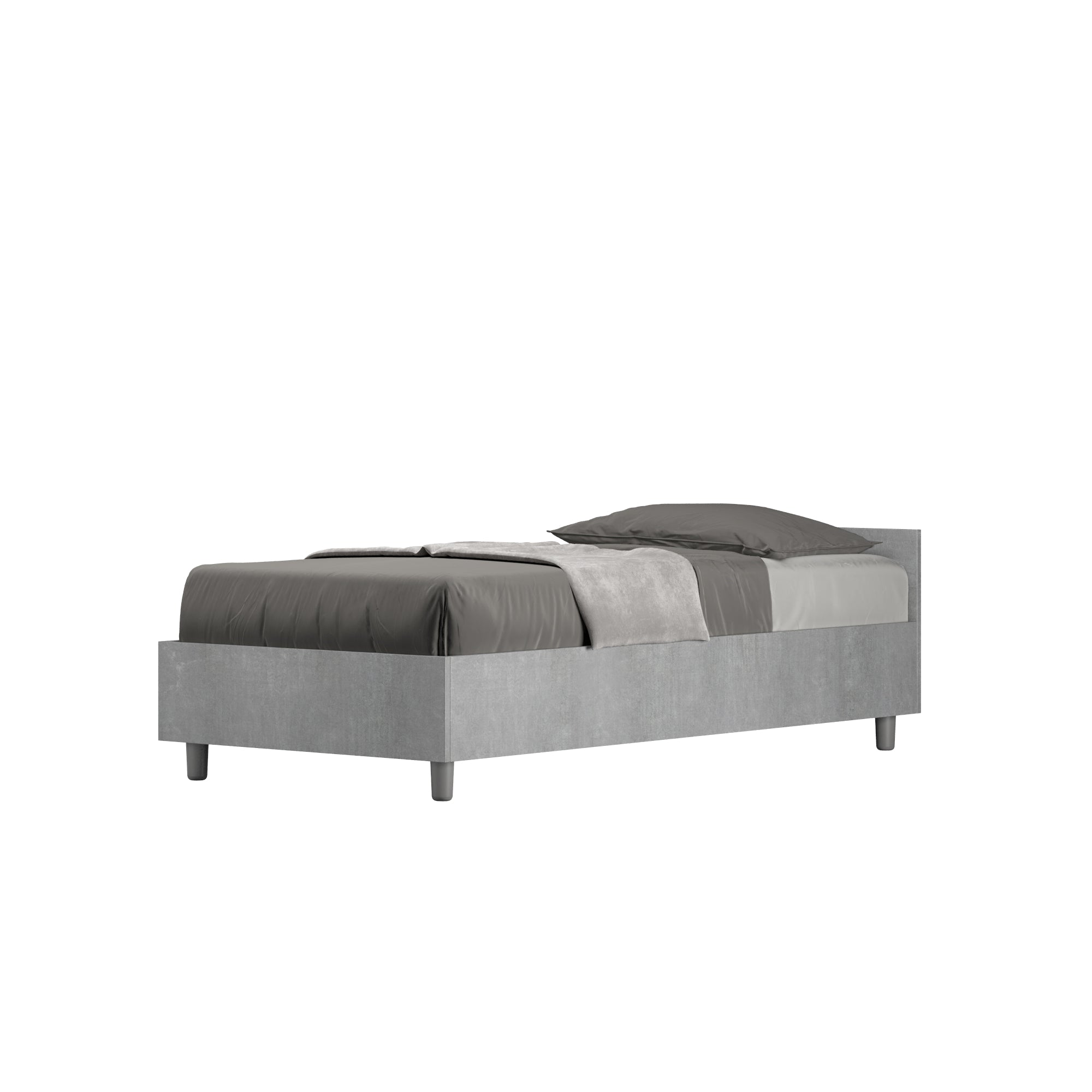 Letto Singolo 80x200 cm Senza Rete Nuamo Grigio