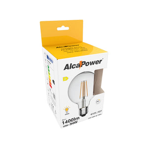 Lampadina a led globo trasparente a filamento 10W G125 1400lumen 4000K