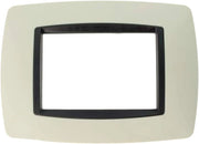 Placca Plastica Bombata Serie Space 3P Colore Sabbia Compatibile Con Bticino Living International