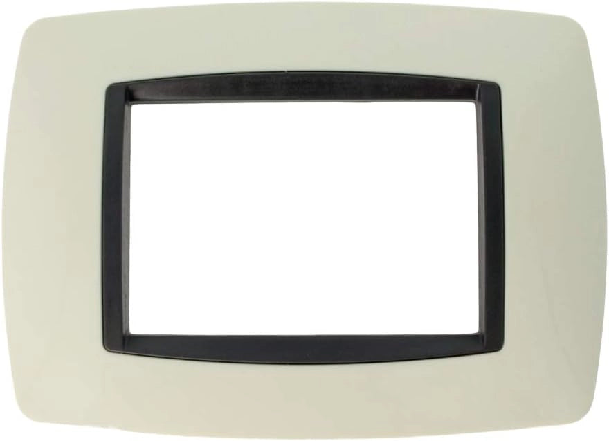 Placca Plastica Bombata Serie Space 3P Colore Sabbia Compatibile Con Bticino Living International