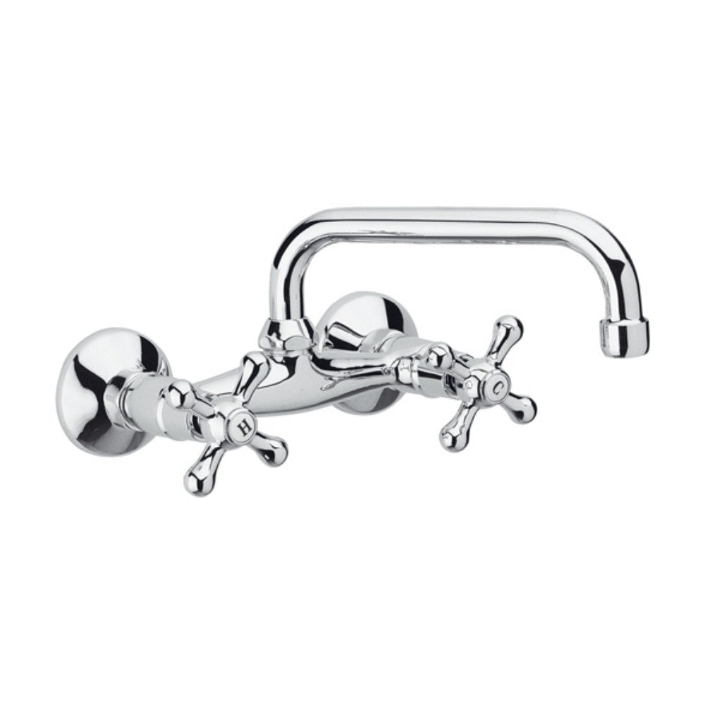 Rubinetto lavello a murocon canna superiore - serie liberty