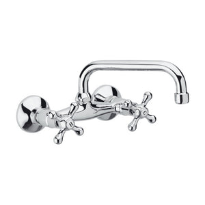 Rubinetto lavello a murocon canna superiore - serie liberty