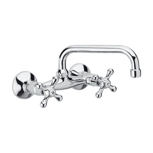 Rubinetto lavello a murocon canna superiore - serie liberty