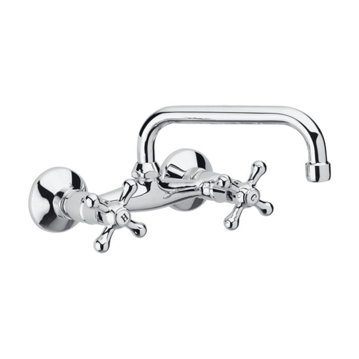 Rubinetto lavello a murocon canna superiore - serie liberty