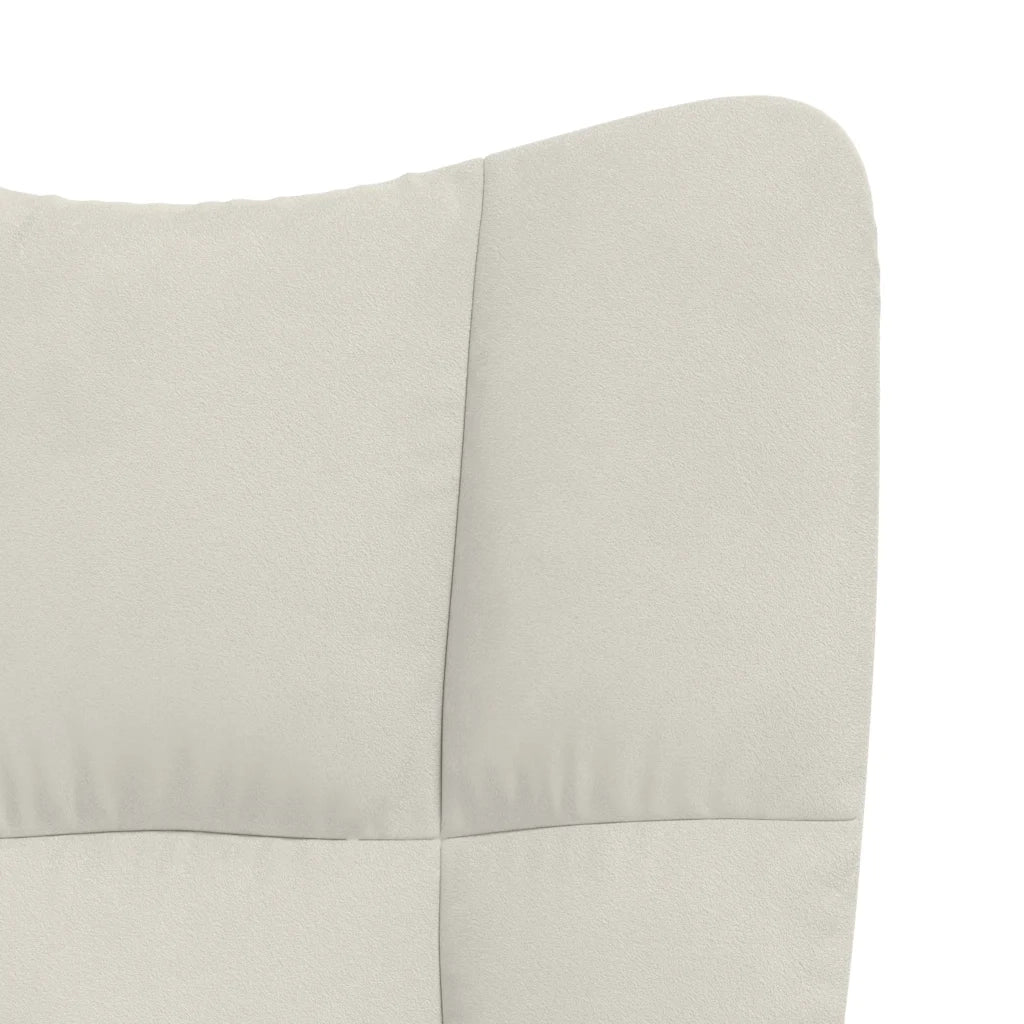 Poltrona | Sedia Relax Bianco Crema Velluto