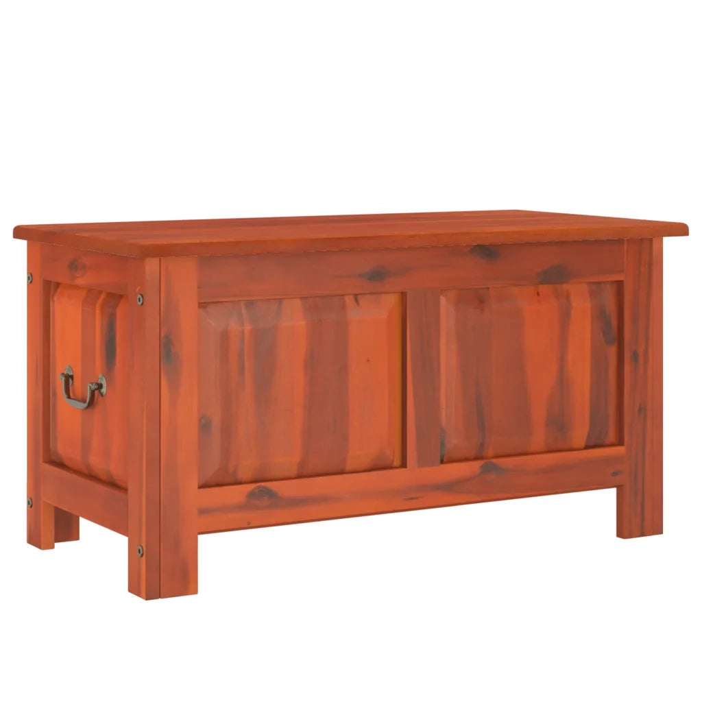 Cassapanca con Coperchio-Baule-Armadietto contenitore Marrone in Legno Massello di Acacia 821170