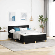 Letto a molle con materasso Nero 200 x 140 cm Poliestere 3341358