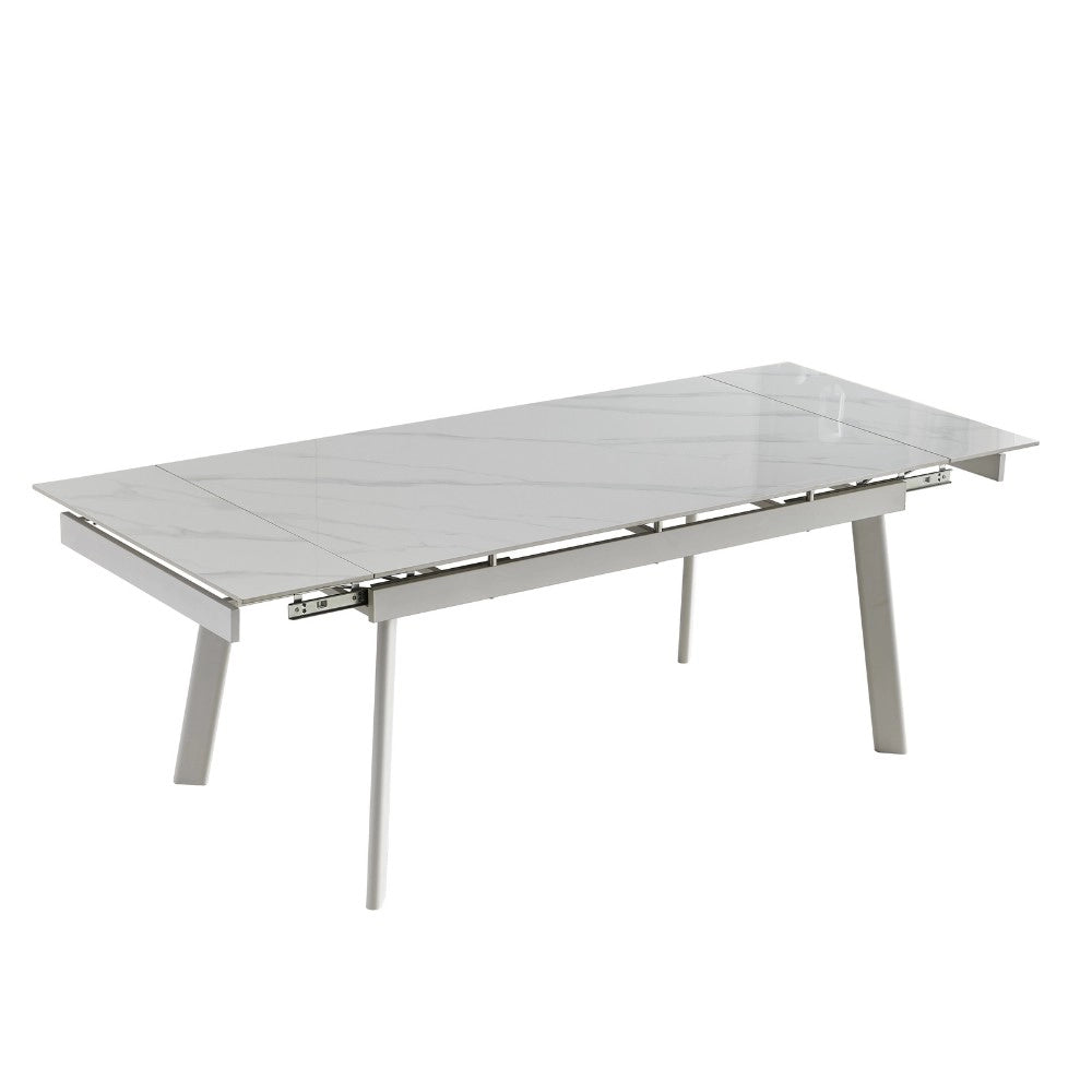 Tavolo allungabile bianco 160x90x76 cm