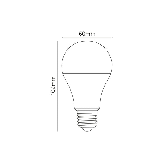 Lampadina classica a led 10W E27 12-24V 4000K