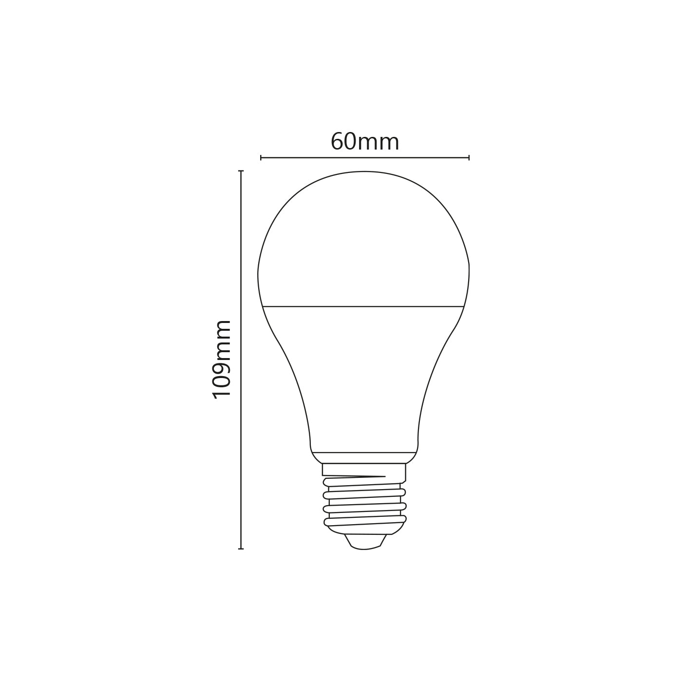 Lampadina classica a led 10W E27 12-24V 3000K