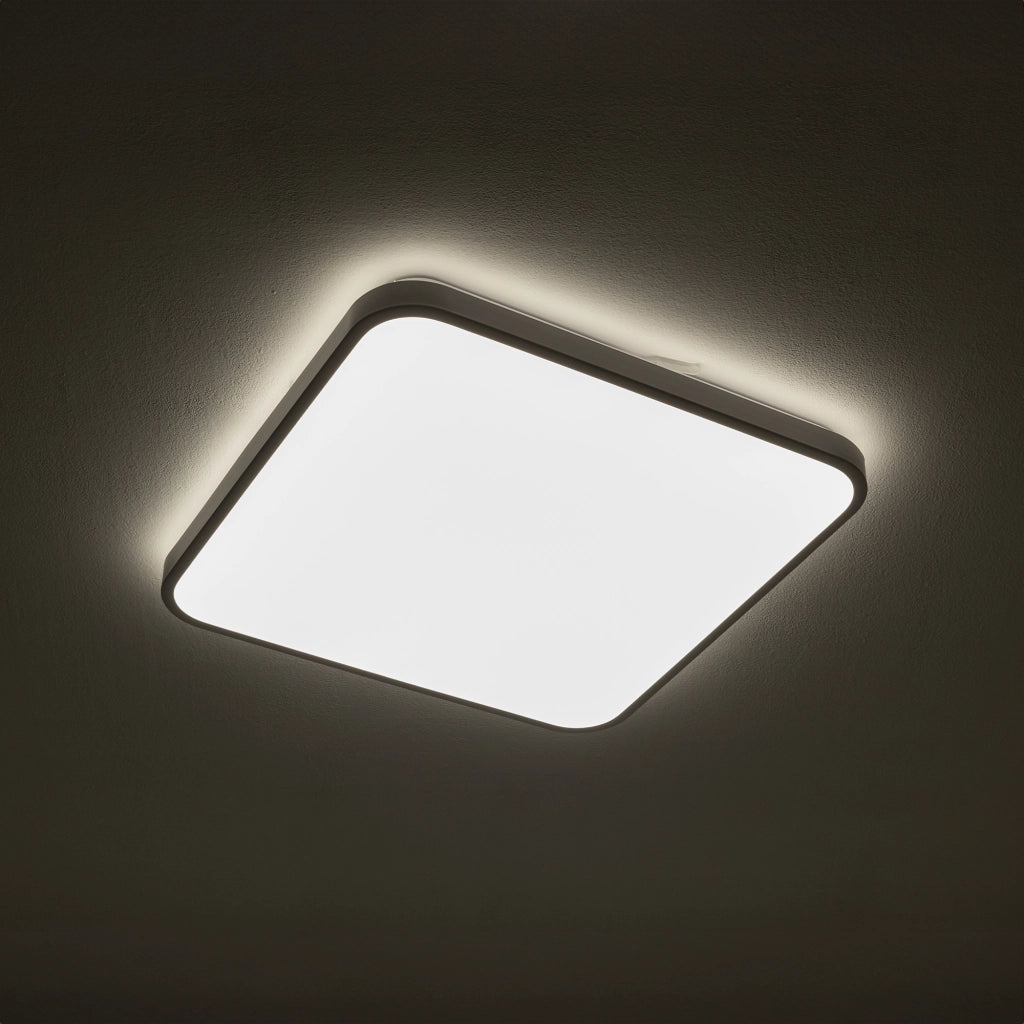 Plafoniera bagno quadrata 43,5 cm LED 32W 3000K bianca