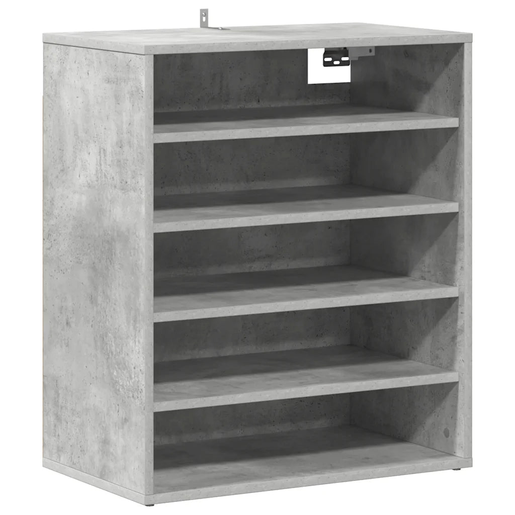 Scarpiera-Scaffale per scarpe Grigio Cemento 60x35x70 cm in Truciolato 637756