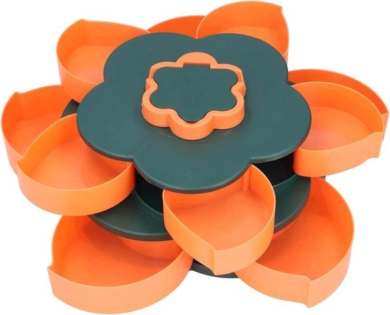 Piatto da snack a forma di fiori con grande capacità, piatto per antipasto a forma di nota, scatole per servire verdure e piatti per servire vegetali - doppia lastra.