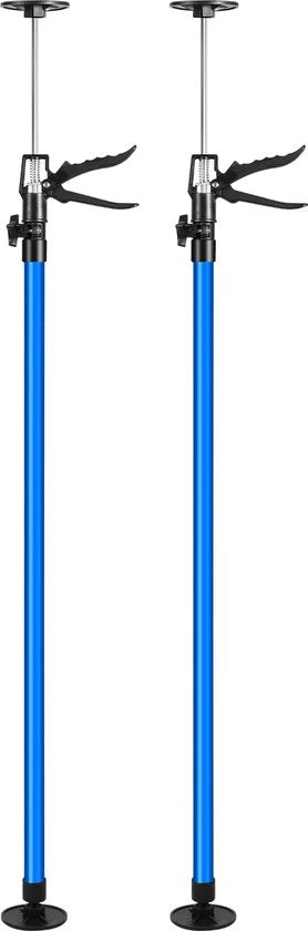 Set di 2 supporti per soffitto - Altezza Regolabile 115-290 cm - Supporto di montaggio - Telescopico - Massimo carico 50 kg - Blu