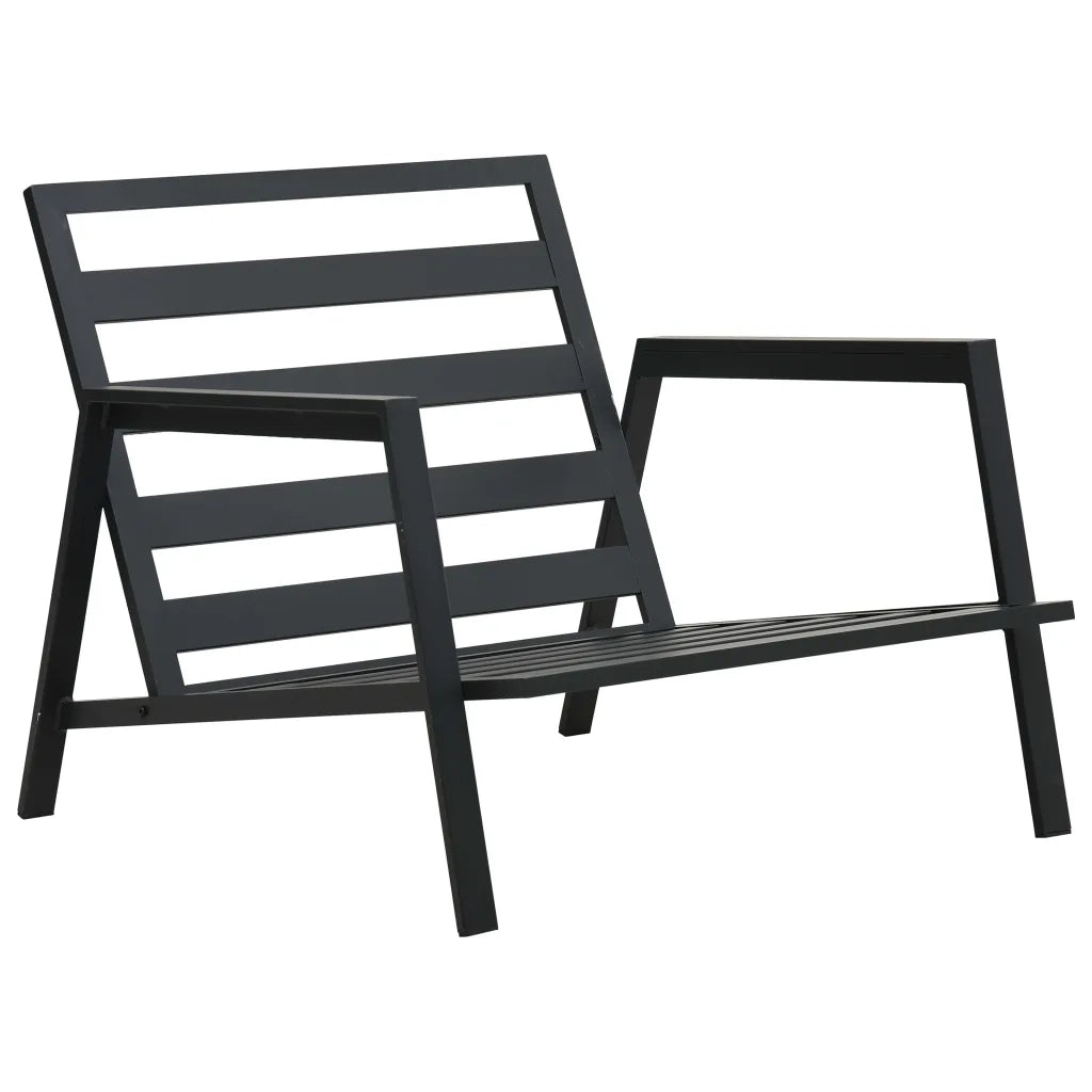Set Divani da Giardino 4 pz con Cuscini Alluminio Grigio Scuro cod mxl 42082