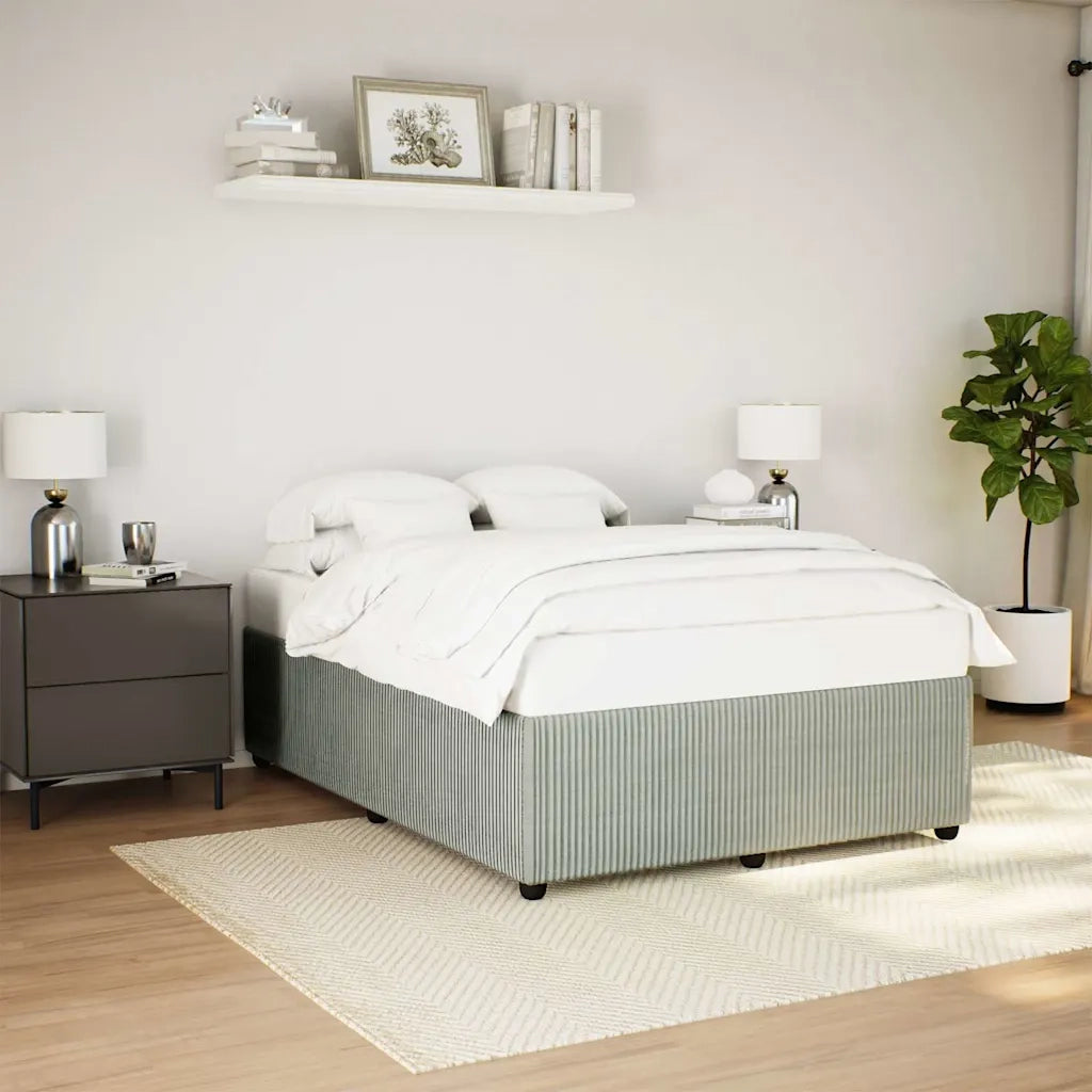 Giroletto senza Materasso Grigio Chiaro 140x200 cm Velluto