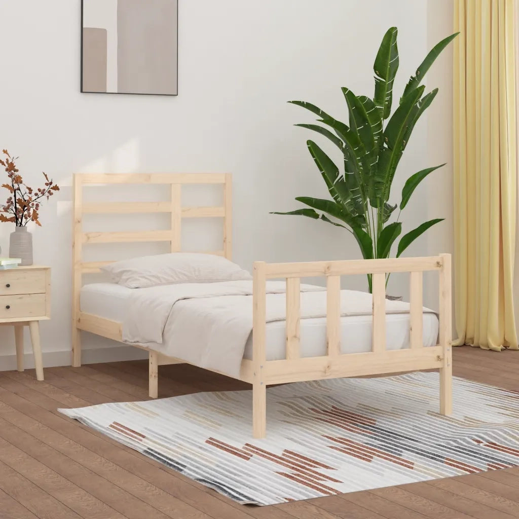 Giroletto senza Materasso-Struttura Letto 90x200 cm in Legno Massello di Pino 358547