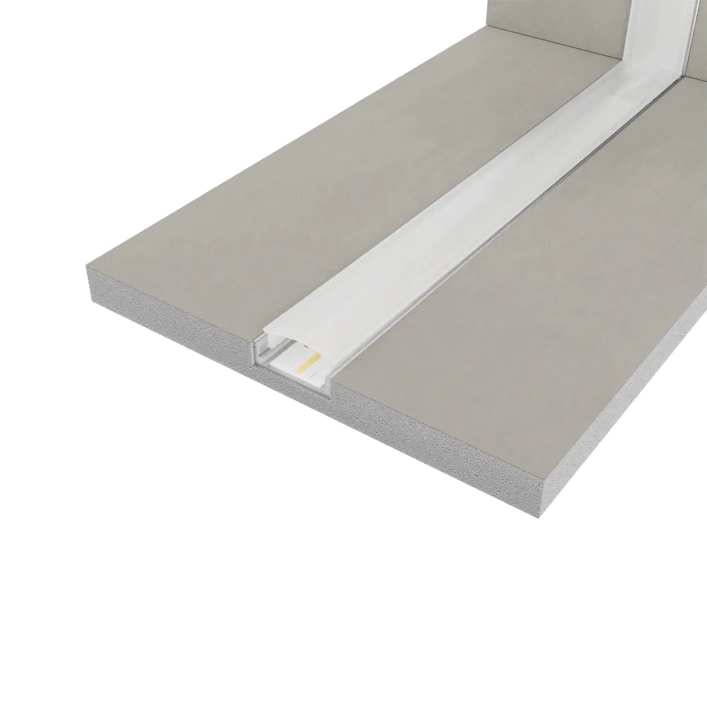 Cartongesso con profilo in alluminio integrato "L" angolo tra soffitto e parete