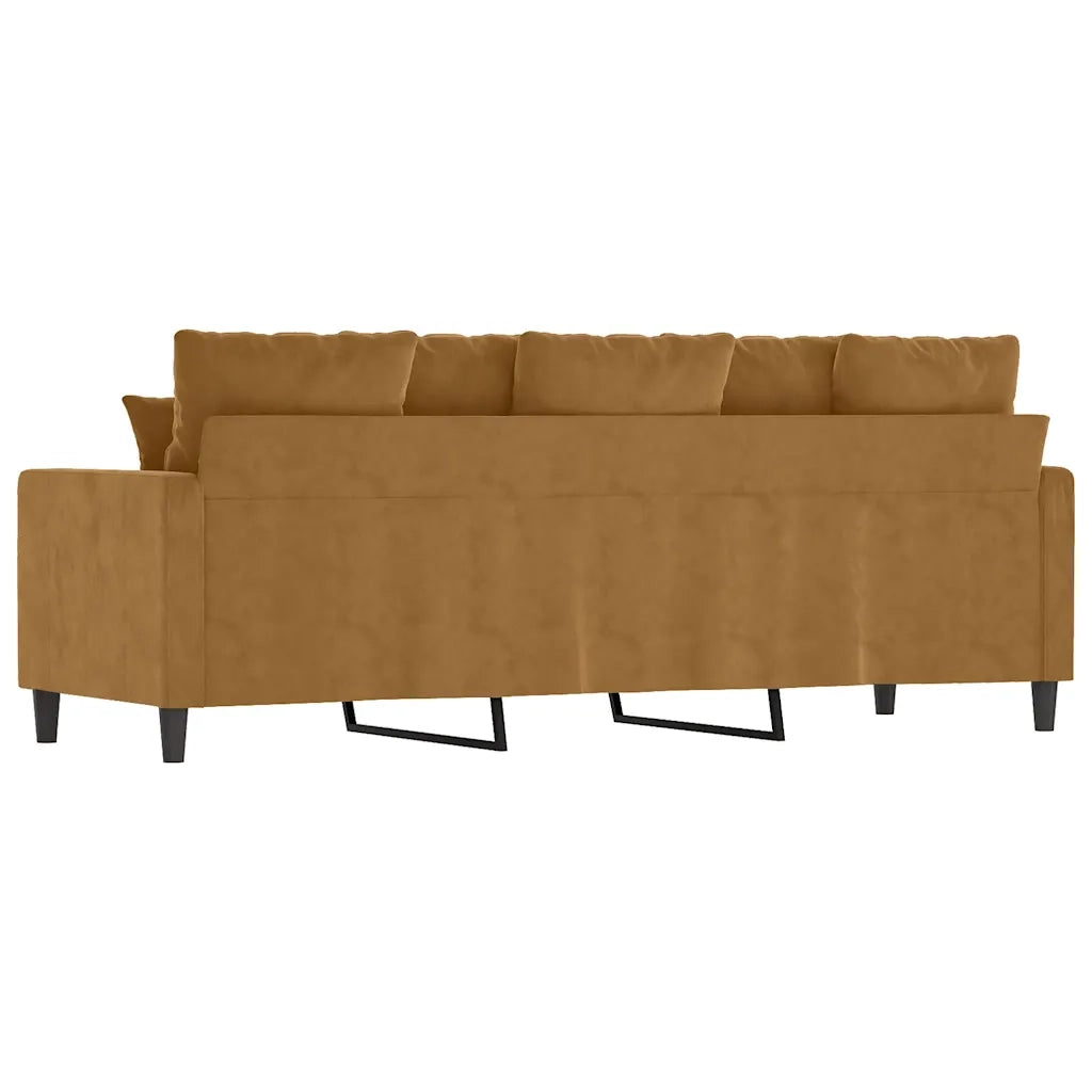 Divano a 3 Posti Marrone 180 cm in Velluto 359320