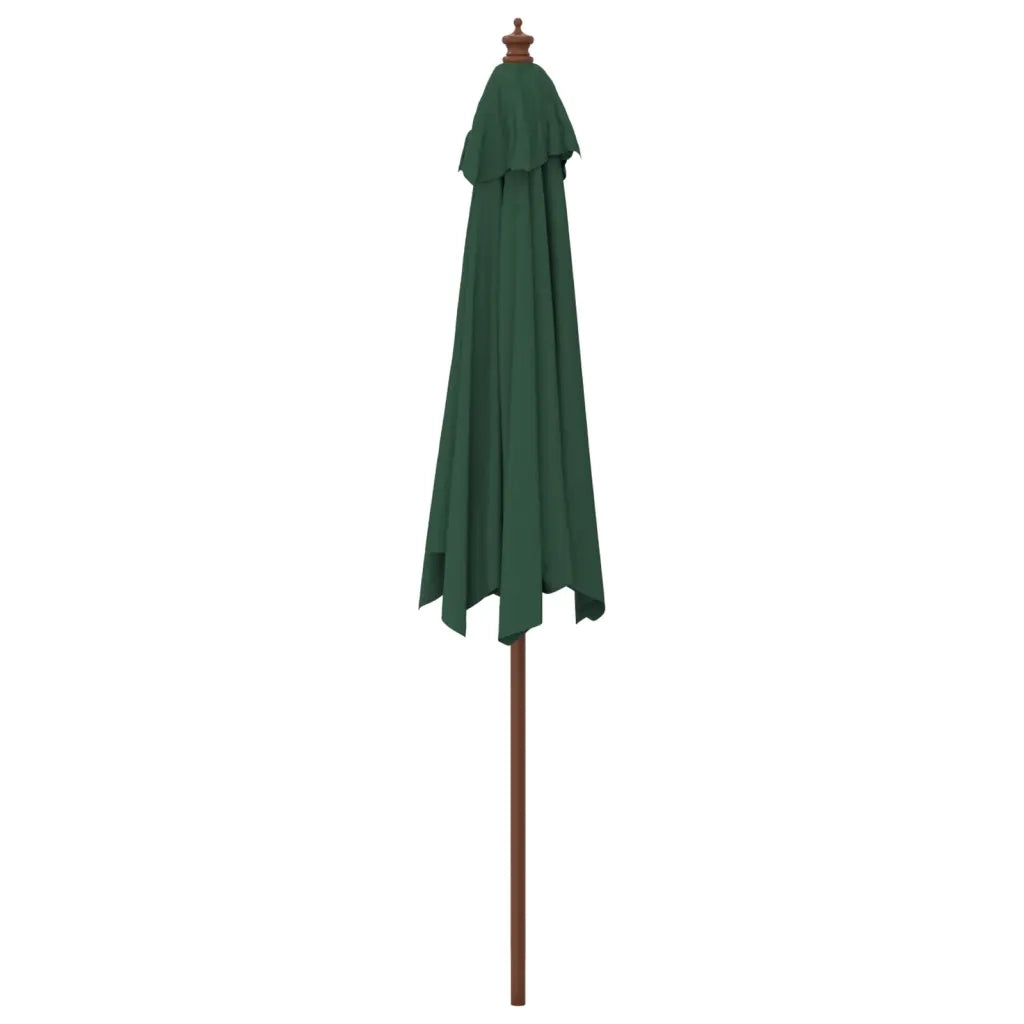 Ombrellone da Giardino-Ombrello da Balcone con Palo in Legno Verde 299x240 cm