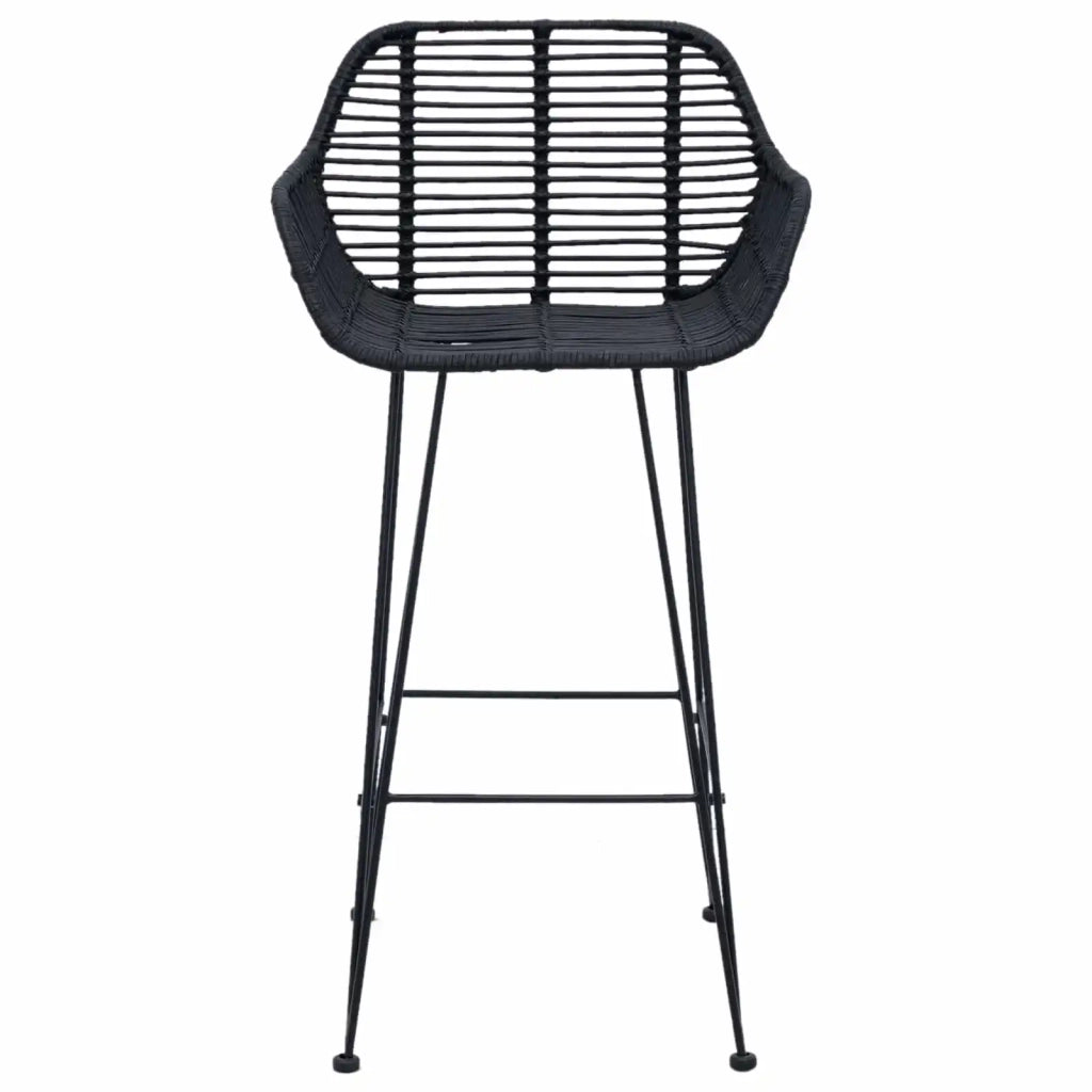 Sedia da Bar 2 pcs 55 x 52 x 92 cm Rattan e Ferro